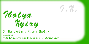 ibolya nyiry business card